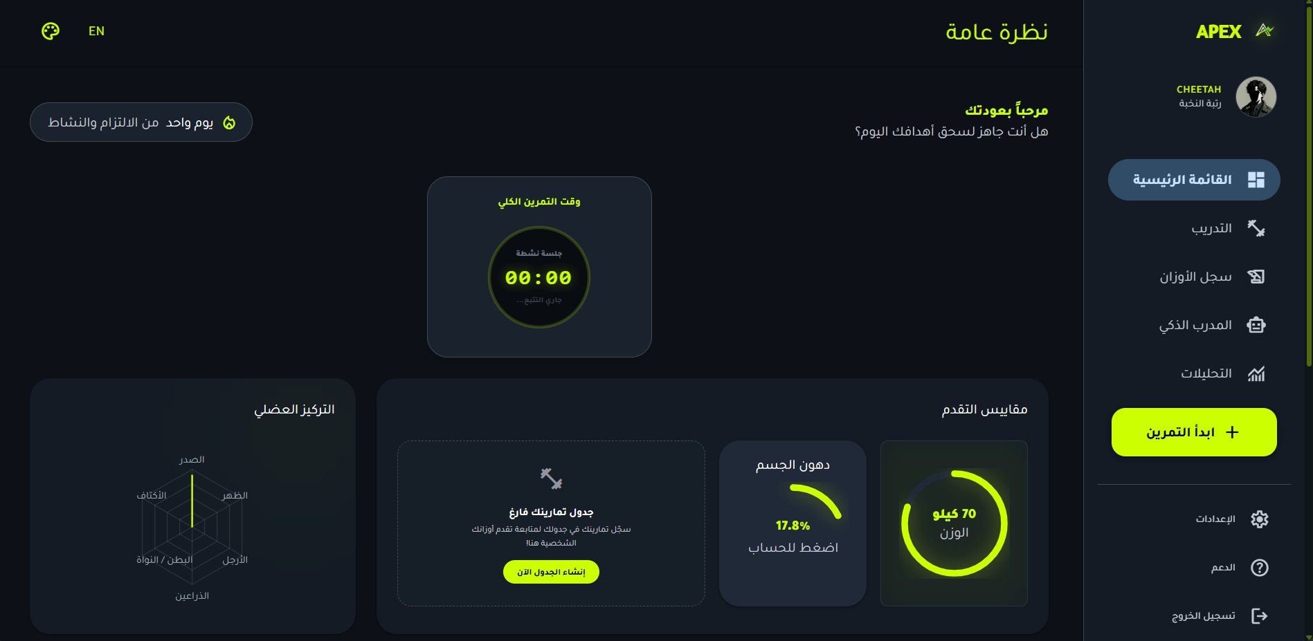APEX | منصة التدريب الذكي